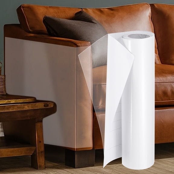 Anti Cat Scratch Furniture Protector, 1 Roll 118" x 11.8" Single-Sided Sticky Couch Protector