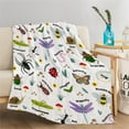 thumbnail image 3 of Bugs Insects Blanket | Bugs Blanket Gift for Boys Girls | Plush Cozy Beetle Decor Blanket for Sofa,Couchs,Bedroom | Bugs Insects Decor Gifts for All Seasons | 60"x80"-Adults/Twin Size, 3 of 6