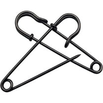 AIGIA 5Pcs Large Safety Pins 4 Inch Heavy Duty Steel Safety Pins for Clothes Diapers Blankets and More(Black)