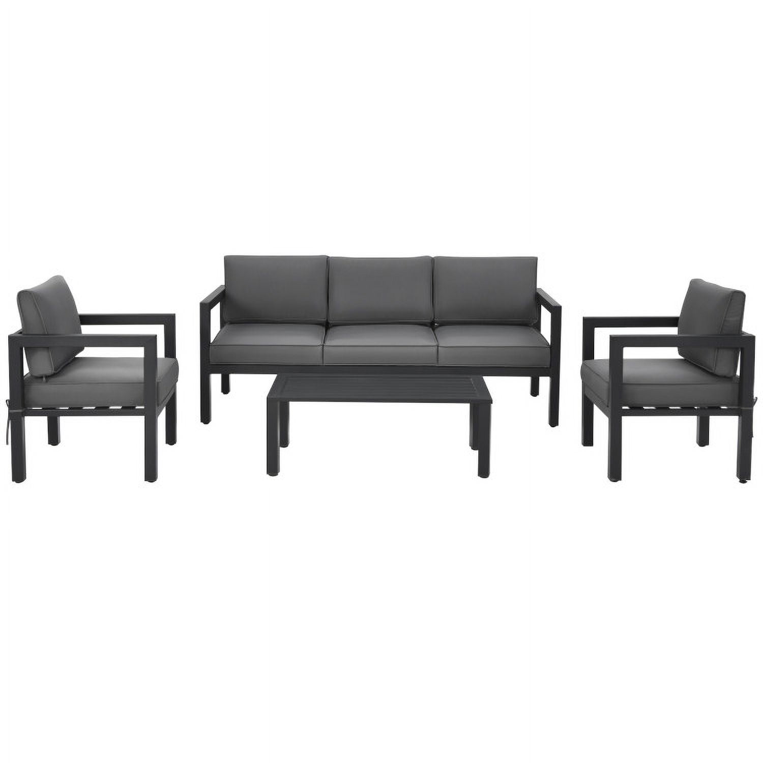 Aimee Lii 4 Pieces Outdoor Patio Furniture Set for Backyard and Poolside, Patio Conversation Sets, Gray Aimee Lii 4 Pieces Outdoor Patio Furniture Set for Backyard and Poolside, Patio Conversation Sets, Gray