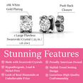 thumbnail image 5 of Cate & Chloe Clara 18k White Gold Plated Stud Earrings with Swarovski Crystals Gift for Women, 5 of 7