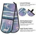 thumbnail image 2 of Yayeee Double Oven Mitt Kitchen Heat Resistant Baking 35" x7" Quilted Glove, Purple Night Deer, 2 of 6