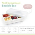 thumbnail image 4 of Melii Snackle Box Mini, 6-Compartment Snack Container - 24 oz total capacity - Cream, 4 of 6