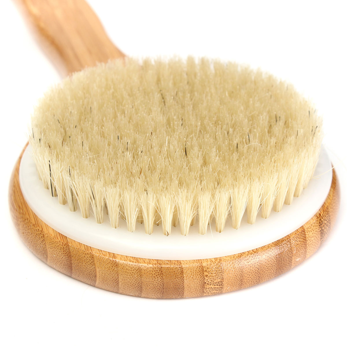 Wrvxzio 15.7" Bath Brush Natural Bristle Exfoliating Shower Brush Wooden Brush Back Body Massager Shower Skin Spa - image 2 of 7