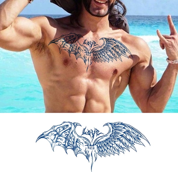 Cuadros Decorativos 2 uds tatuaje corporal pegatina semipermanente tatuajes geniales tatuajes en el pecho para hombres y mujeres DQrwqpou embutido en tela