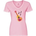thumbnail image 3 of Inktastic Guitar Music Retro Musician Women's V-Neck T-Shirt, 3 of 5