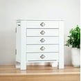 thumbnail image 2 of Hives and Honey Emma Wood Jewelry Chest: Modern White Tabletop Storage with 4 Drawers for Women, 2 of 8