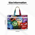 thumbnail image 2 of Saiise inside out 2 Print Zipper Document File Bag Pouch with Handle Waterproof Double Pocket Canvas File Storage Bag for Project Office School Foldable File Document Handbag Carrying Bag, 2 of 7