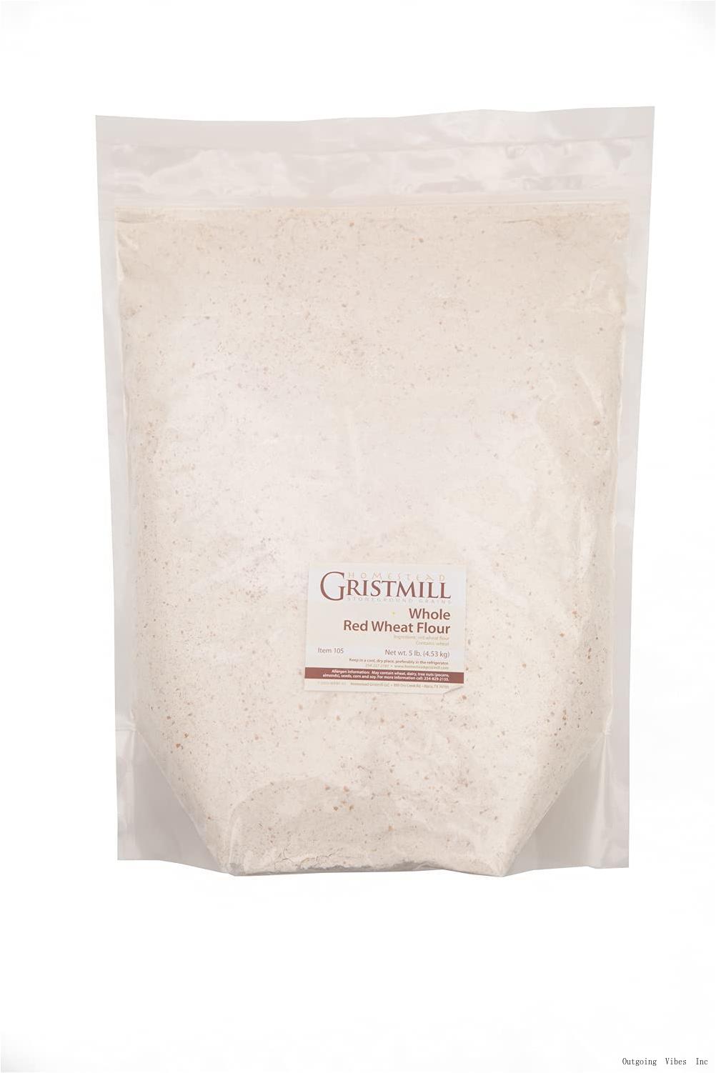 stone ground whole red wheat flour nongmo, chemicalfree artisanally milled from hard red