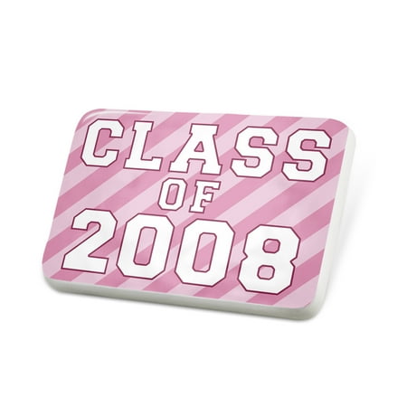 Porcelein Pin Class of 2008, in pink Lapel Badge – NEONBLOND