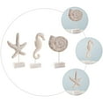 thumbnail image 2 of EeaseMX 1 juego/3 piezas de caballito de mar de madera, decoración de estrellas, decoración de caracolas, adorno de mesa, 2 of 8