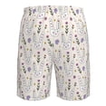 thumbnail image 6 of Kdxio Purple Flower Rabbit Pattern Mens Casual Shorts - Drawstring Summer Beach Sports Shorts for Men, 6 of 9