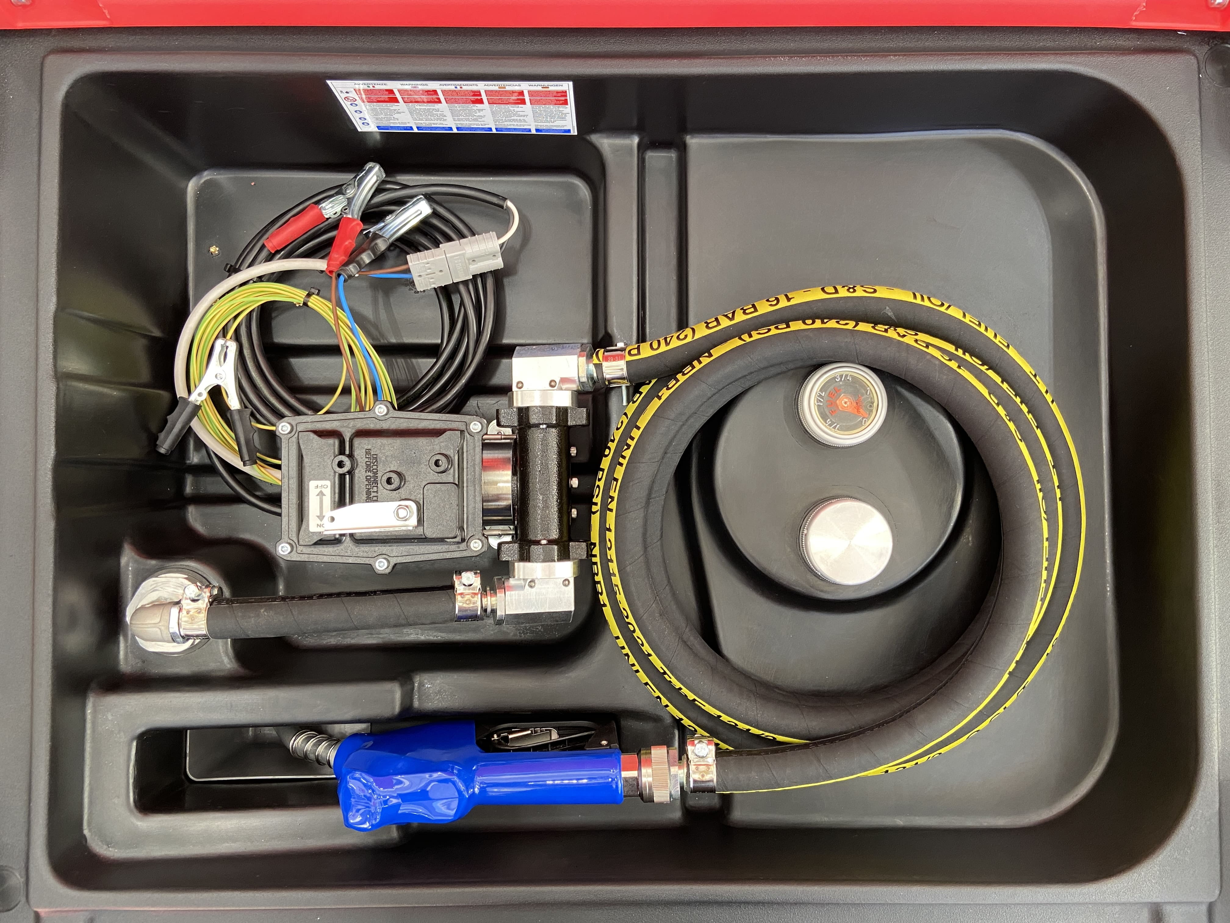 AM-Tank 116-Gallon Auxiliary Gas Transfer Tank with 12V Polyethylene Pump