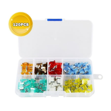 - 120Pcs Assorted Mini Low Profile Fuse 5 7.5 10 15 20 25 30 AMP For Car Truck SUV Home Boat Camper/RV ATV UTV Golf Cart Common Fuses Corrosion Resistance Optimal Conductivity