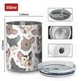 thumbnail image 4 of 12oz Coffee Tumblers Bulldog Dog and Love Heart Stainless Steel Vacuum Insulated Travel Tumbler Coffee Cups Mug with Lid and Straw with Cleaning Brush for Cold & Hot Drinks, 4 of 5