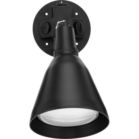 Progress Lighting P5202-31 Painted Adjustable Swivel Floodlight All Aluminum, Black
