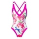 thumbnail image 5 of Guardurnaity Traje de baño retro vintage de una pieza para mujer Ropa de playa modesta y de moda Traje de baño impermeable conjuntos de ropa Rosa Pájaro Rojo M, 5 of 6