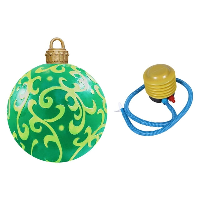Christmas Inflatable Ball 50cm Inflatable Balloon for Wedding Holiday Porch Green