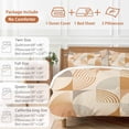 thumbnail image 6 of Queen 4 Piece Bedding Set Orange Color Block Abstract Geometric Soft Breathable Duvet Cover and Pillowcase, Mid Century Minimalist Art Duvet Cover Set Bed Sheets for Bedroom Dormitory Guest Room, 6 of 9