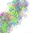 thumbnail image 4 of 600 Piece Glow In The Dark Latex Rubber Band Bracelet Pack Rubber Band Mega Value Pack With Clips Small Clamp, 4 of 5