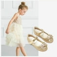 thumbnail image 6 of Stelle Girls Mary Jane Glitter Shoes Wedding Party Flats Dress Pump Shoes for Kids Toddler Flower Girl Low Heel Princess Shoes,Gold, 6 of 8