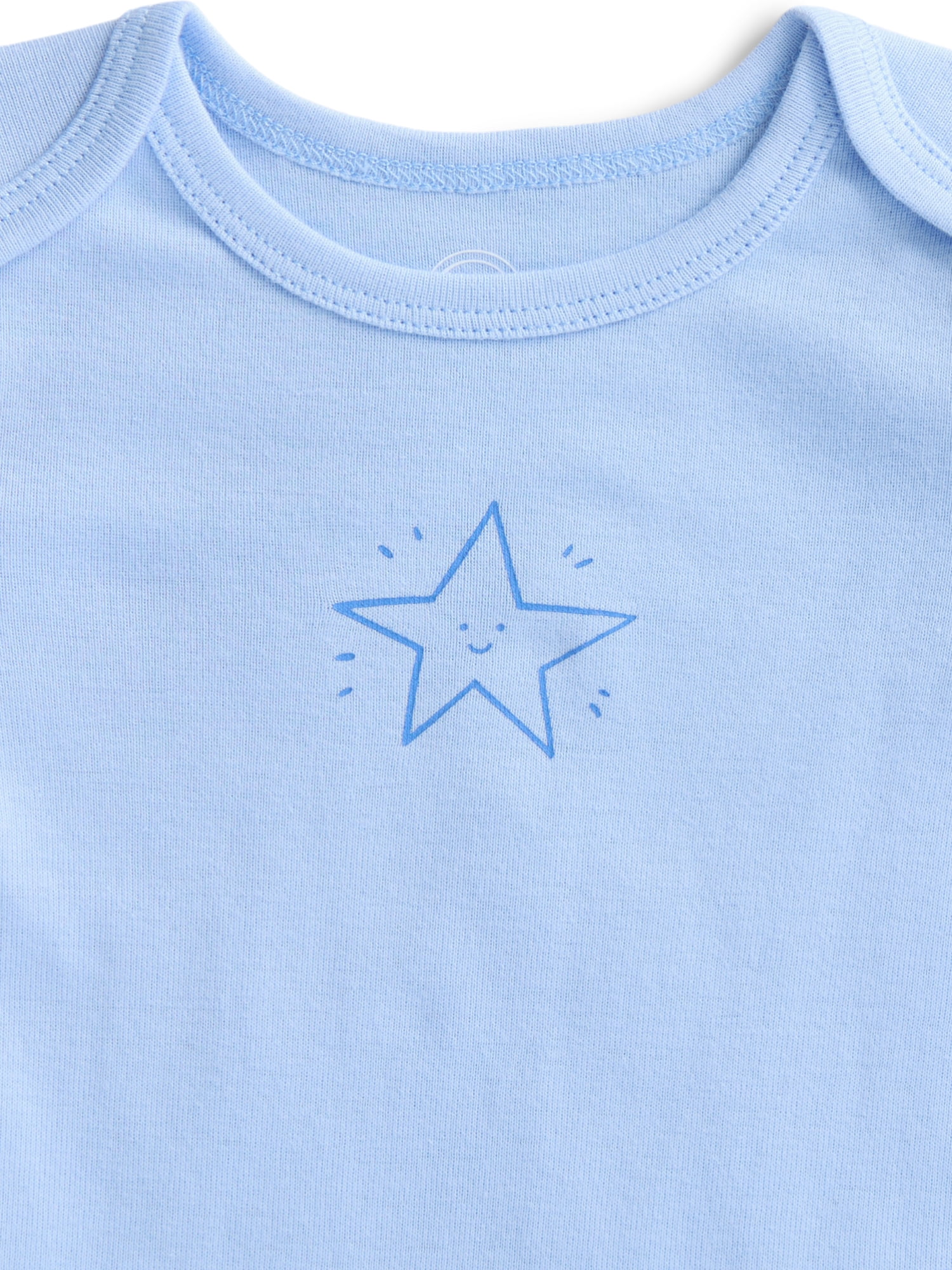 Wonder Nation Organic Cotton Baby Boys Cotton Bodysuit with Long Sleeves, 4-Pack, Sizes 12M-24M