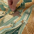 thumbnail image 5 of Ambesonne Mid Century Modern Boho Jigsaw Puzzle, Landscape, Heirloom-Quality Fun Activity for Family Durable Cardboard, 1000 pcs, Amber Teal Burnt Orange, 5 of 6