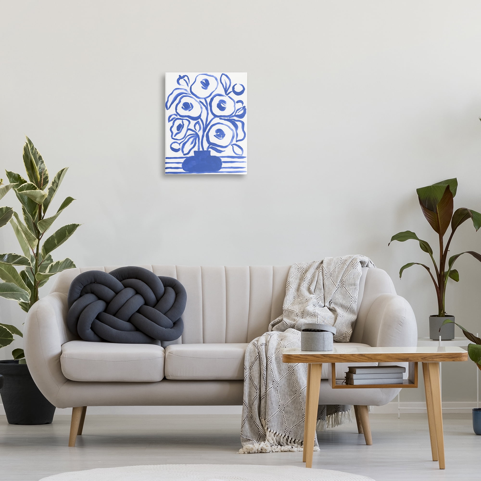 Stupell Industries Abstract Poppy Vase Botanical & Floral Painting Gallery Wrapped Canvas Art Print Wall Art, 16 x 20