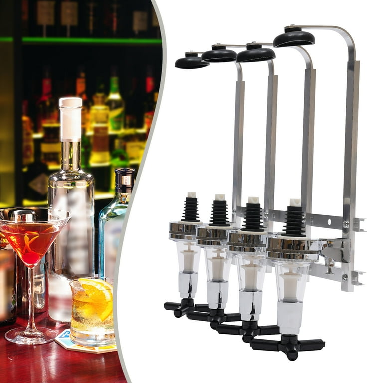 Liquor Dispenser 4 Bottle Shot Alcohol Dispenser Station Drink