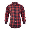 thumbnail image 5 of FANNYC Flannel Plaid Shirt for Men Regular Fit Long Sleeve Casual Button Down Shirts ,Red/Black, 5 of 7