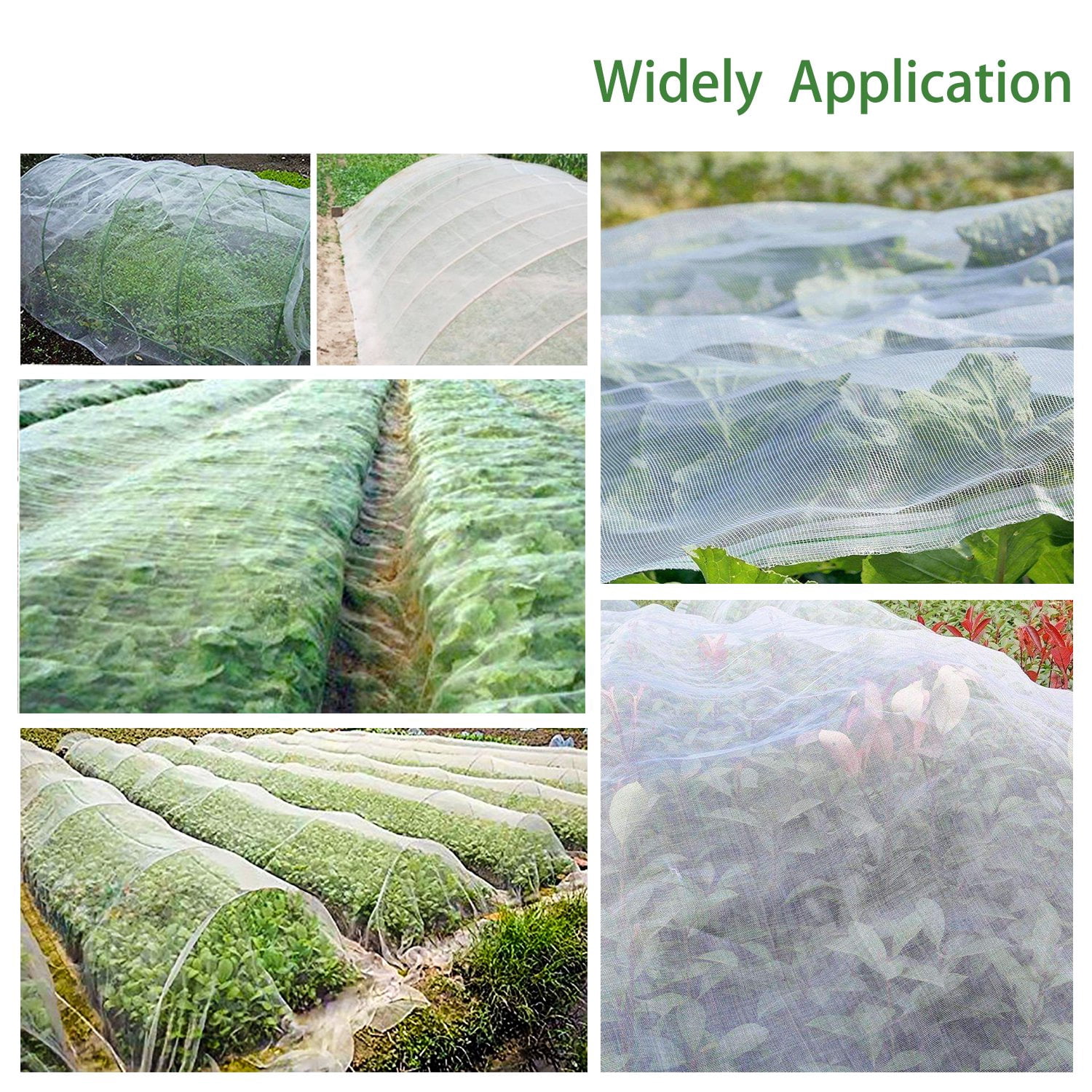 Garden Netting Pest Barrier, 10 ft x 100 ft Ultra Fine Mesh Mosquito Cicada Bird Bug Netting for Raised Garden Bed Greenhouse, Plant Row Cover for Protect Vegetables Fruits Flowers Trees from Insect