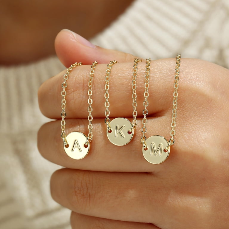 Turandoss 14K Gold Plated Initial Charm Bracelet for Women photo 2