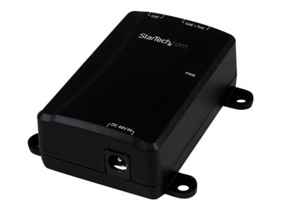 StarTech.com 1 Port Gigabit PoE Power over Ethernet Injector 48V / 30W - 802.3at / 802.3af - Wall-Mountable