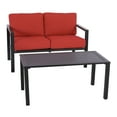 Mainstays Dashwood 4Piece Outdoor Patio Conversation Set, Seats 4, Red