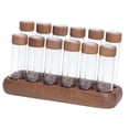 thumbnail image 4 of Tubos de almacenamiento de granos de café de dosis única con soporte de madera, 12 tubos, durabilidad, 6 cortos y 6 largos, 4 of 8