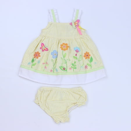 

Pre-owned Youngland Girls Yellow Dress size: 3-6 Months