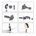 thumbnail image 4 of STARTIST Tête de Mannequin Présentoir Tête de Fabrication + Pince Support Épingles 21 Pouces, 4 of 9