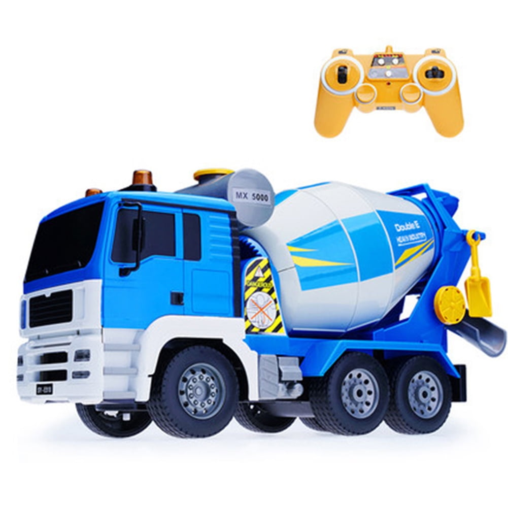 Remote Control Cement Mixer Truck Toys With Light Fourwheel Drive