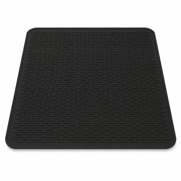 PLERISE Silicone Stove Top Cover for Electric Glass Cooktop, 28 x 20 Inch Heat Diffuser Mat, Burner Protector for Kitchen, Black, 1 Pack