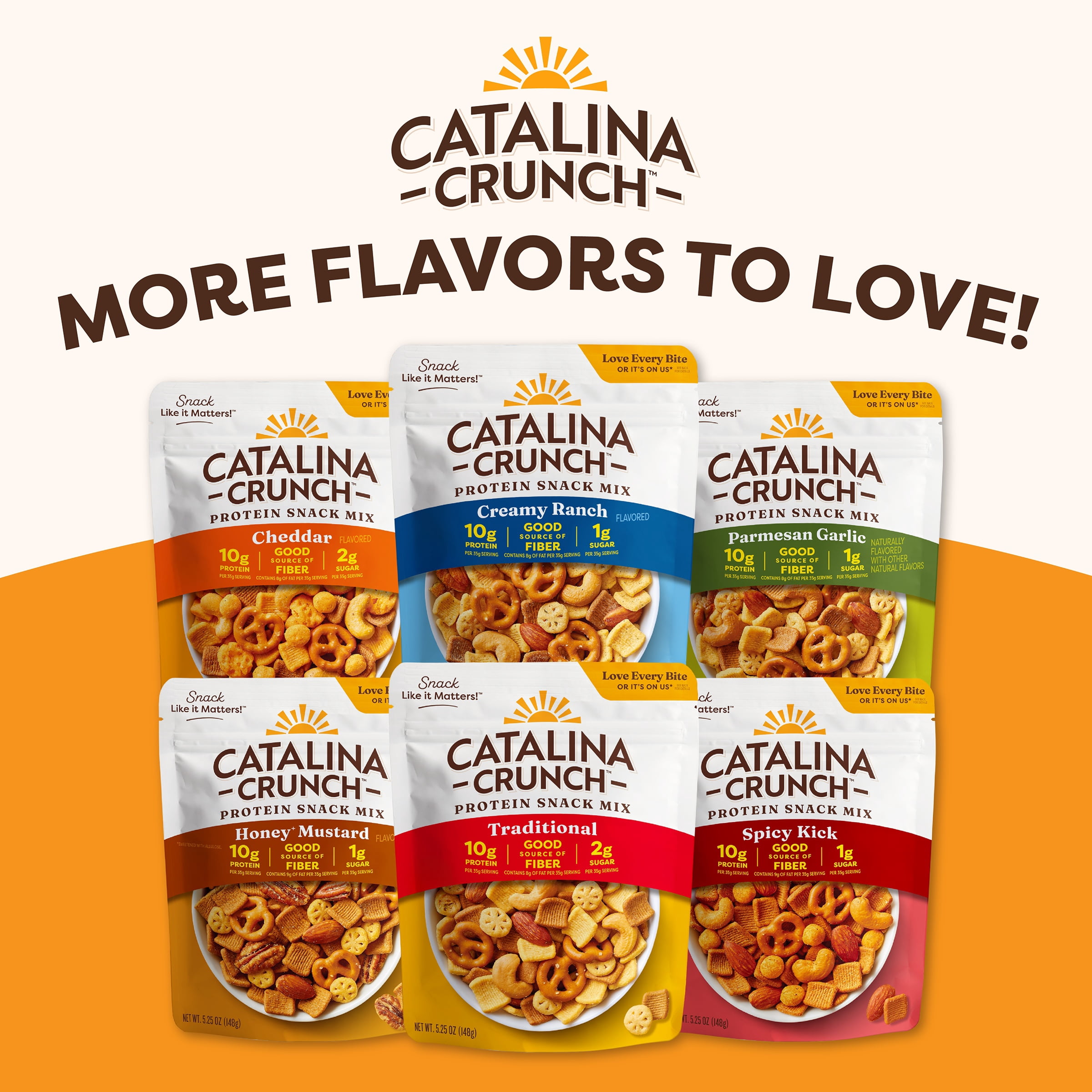 (3 pack) Catalina Crunch Protein Snack Mix, Cheddar, 5.25 oz