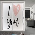 thumbnail image 3 of Pink Window Decals for Glass Windows, Decorative Window Film Vinyl Window Decorative Window Film (W) 17.7In X (H) 23.6In (L+R,2Pcs), 3 of 7