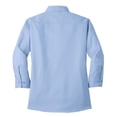 thumbnail image 2 of Mafoose Women's 3/4-Sleeve Traditional Easy Care Shirt Light Blue XS, 2 of 3