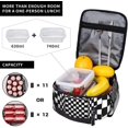 thumbnail image 4 of Lunch Bag Trippy Checkerboard Insulated Lunch Box Reusable Leakproof Cooler Tote For Women Men Adult With Bottle Holde For Work Office Travel Picnic, 4 of 6