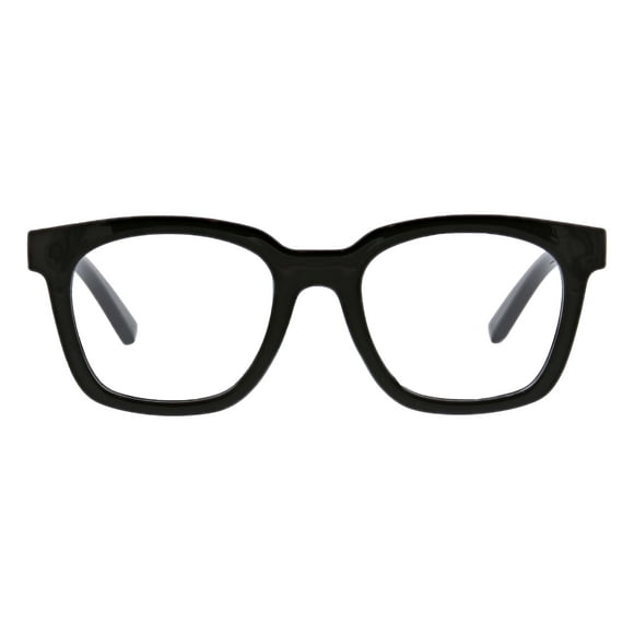 Peepers par PeeperSpecs Lunettes Surdimensionnées Carrées Douces Progressives Bleues Bloquant la Lumière, Noir, 2.50 + 2.5