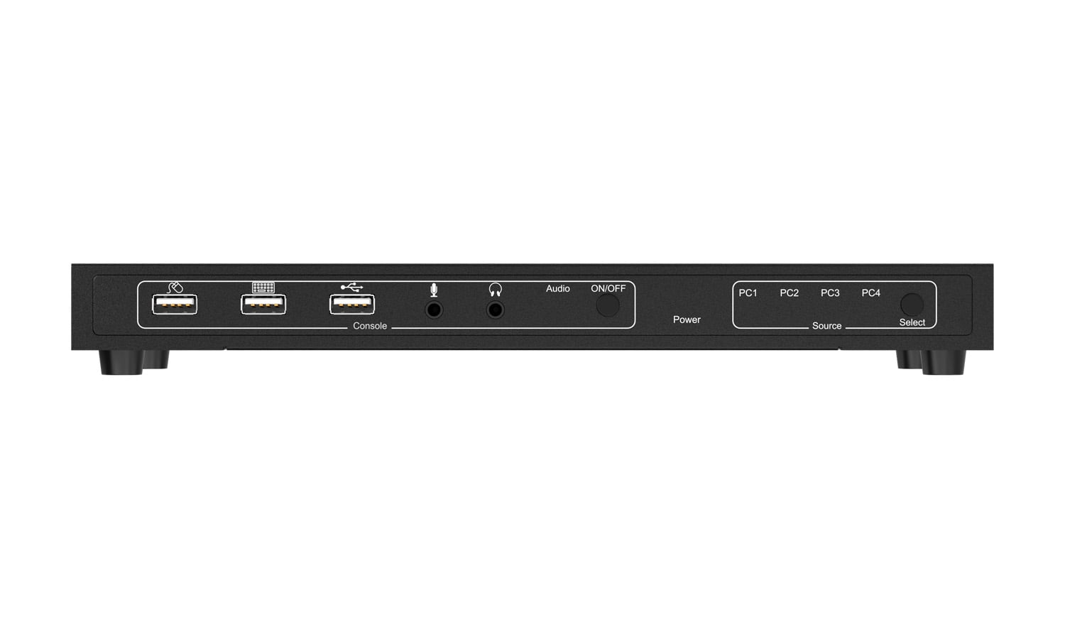 BZBGEAR 4x1 4K UHD KVM Switcher with USB 2.0 Ports for Peripherals and Audio Support