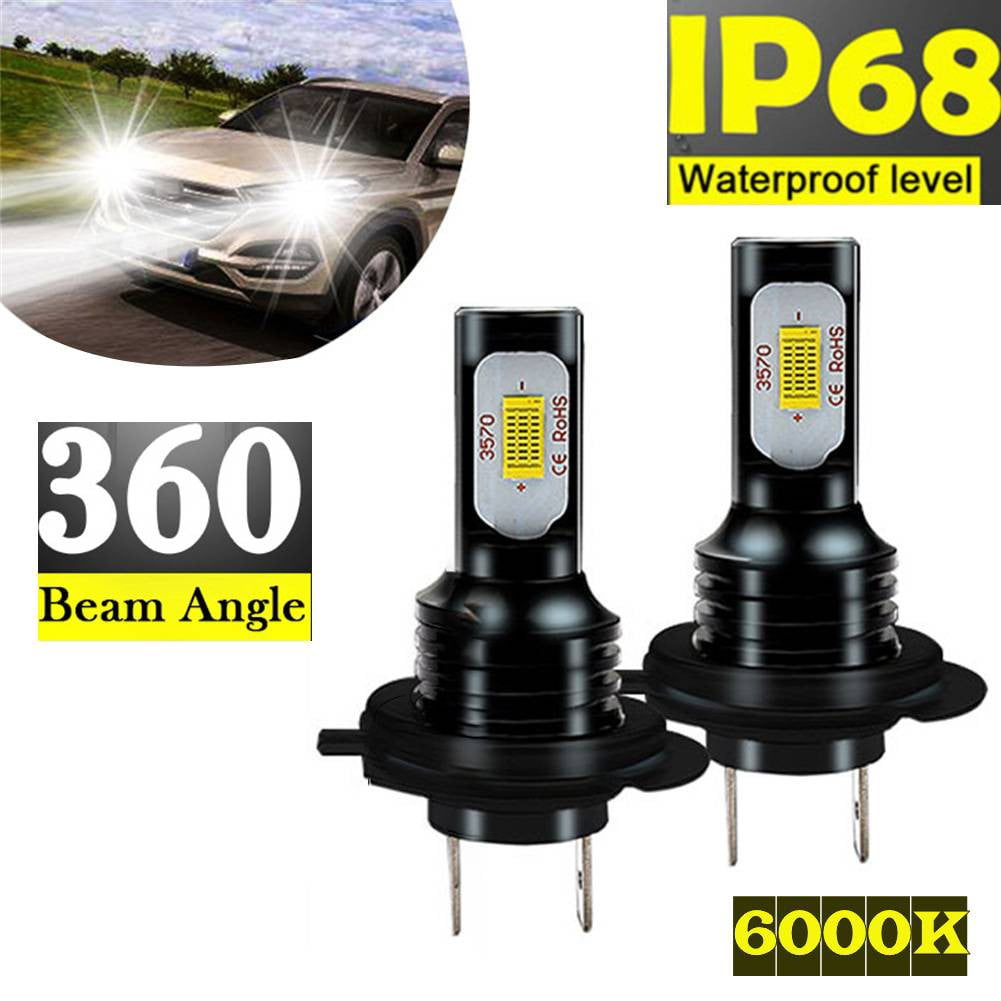 2x H7 Lamp Kit High / Low Beam Car Headlight Bulb 6000K - Walmart.com