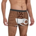 thumbnail image 4 of Salouo Coffee Cafe Cup Print Men's Boxer Briefs,Breathable Underwear Elastic Waistband Briefs for Men -X-Large, 4 of 8