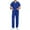Royal Blue_004, variant on Domuza Men Scrub Set Regular Fit Short Sleeve V-Neck Solid Color Top & Straight Leg Pants Stretch Comfort Soft Working Uniform with Pockets Black L