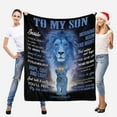thumbnail image 2 of JUYGO Personalized Love Blanket Throw to My Son from Dad This blanket is a piece of my heart bring You comfort and warmth Blanket for Son, 2 of 5