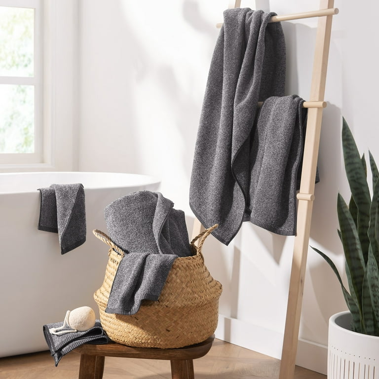 Eco Melange 6 Piece Towel Set, Eco Friendly Cotton Bathroom Towels